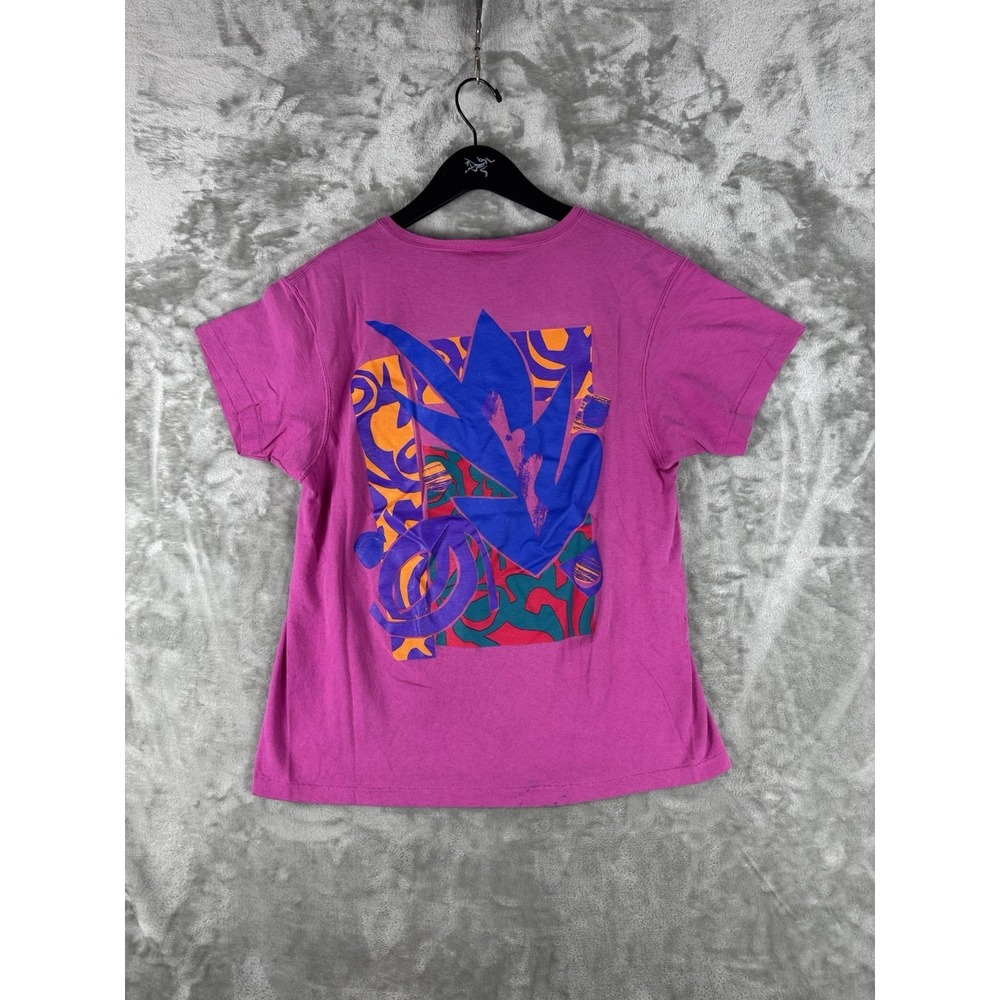 Vintage Nike Abstract Art Swoosh Logo T-Shirt Women's Size‎ Medium 90s Retro - Picture 2 of 10